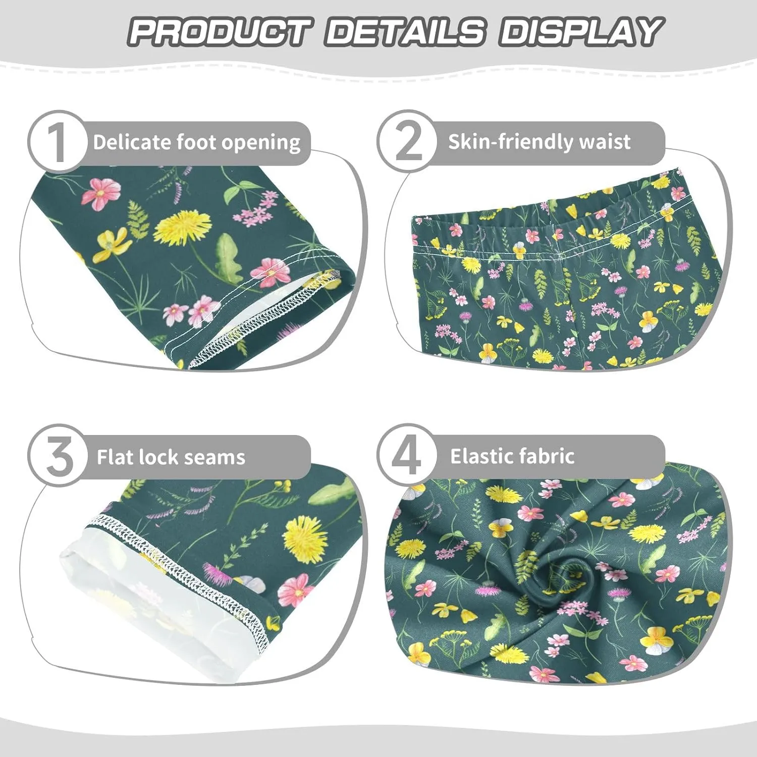 Aslsiy Girls Leggings Toddler Stretch Tights Pants Full Length Dance Yoga Pants Sleep Pants