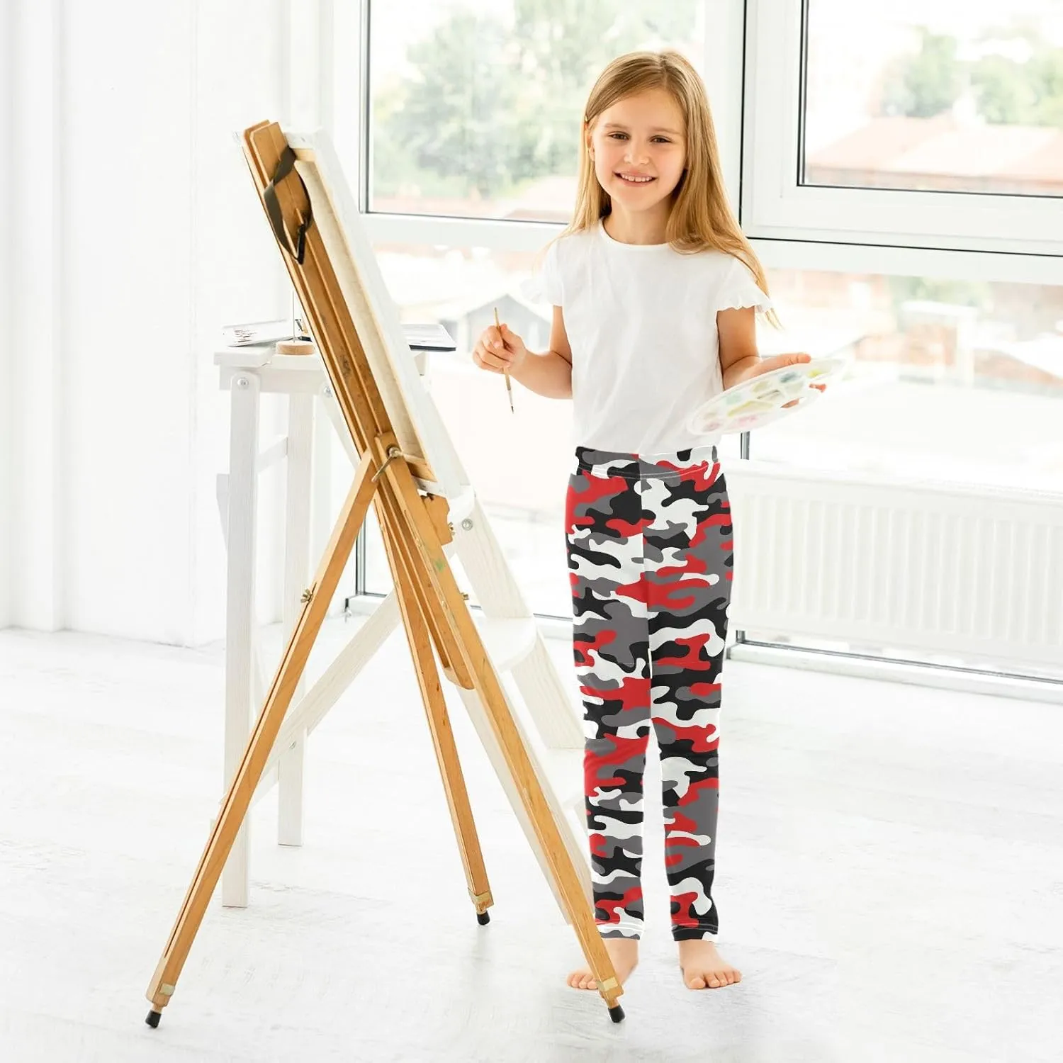 Aslsiy Girls Leggings Toddler Stretch Tights Pants Full Length Dance Yoga Pants Sleep Pants
