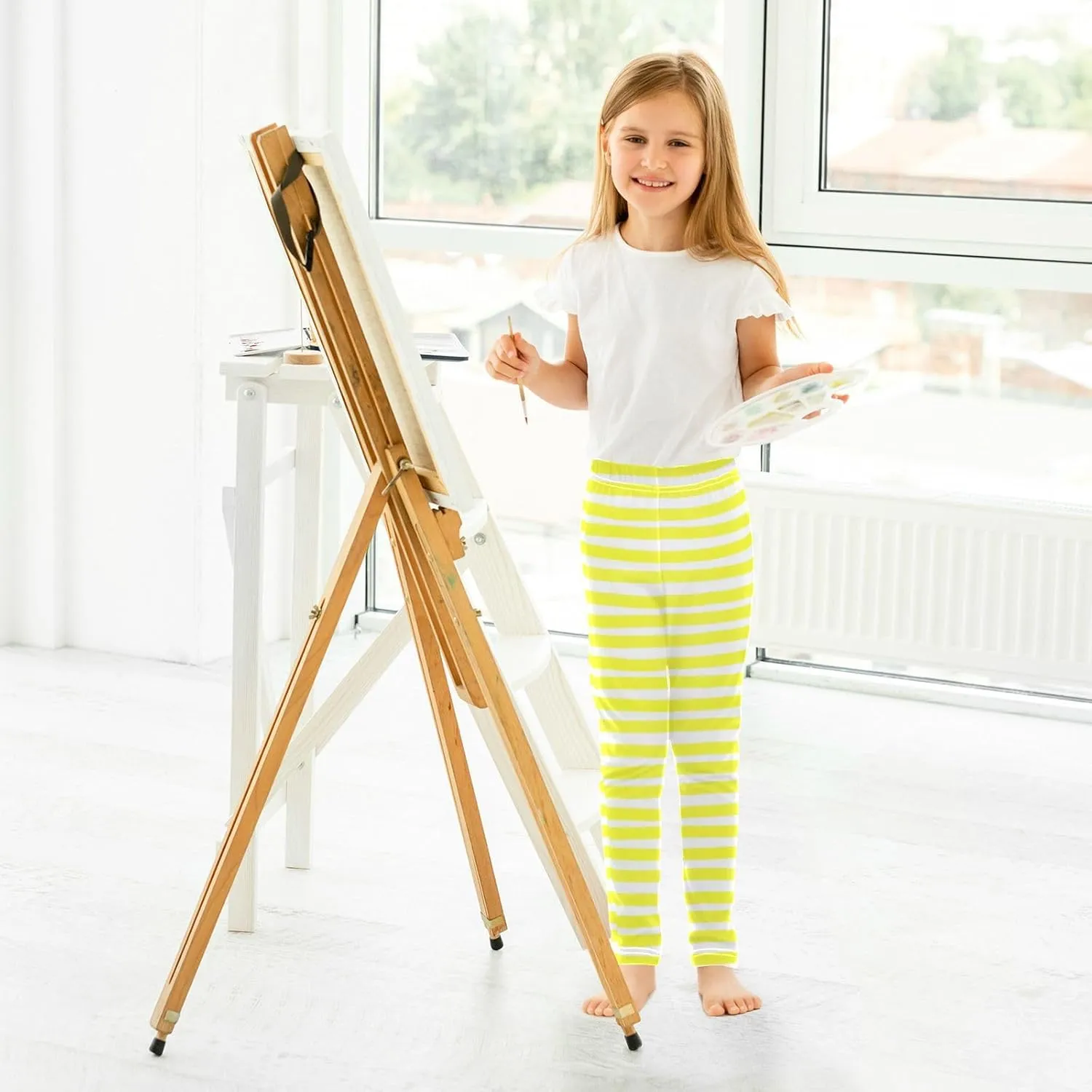 Aslsiy Girls Leggings Toddler Stretch Tights Pants Full Length Dance Yoga Pants Sleep Pants