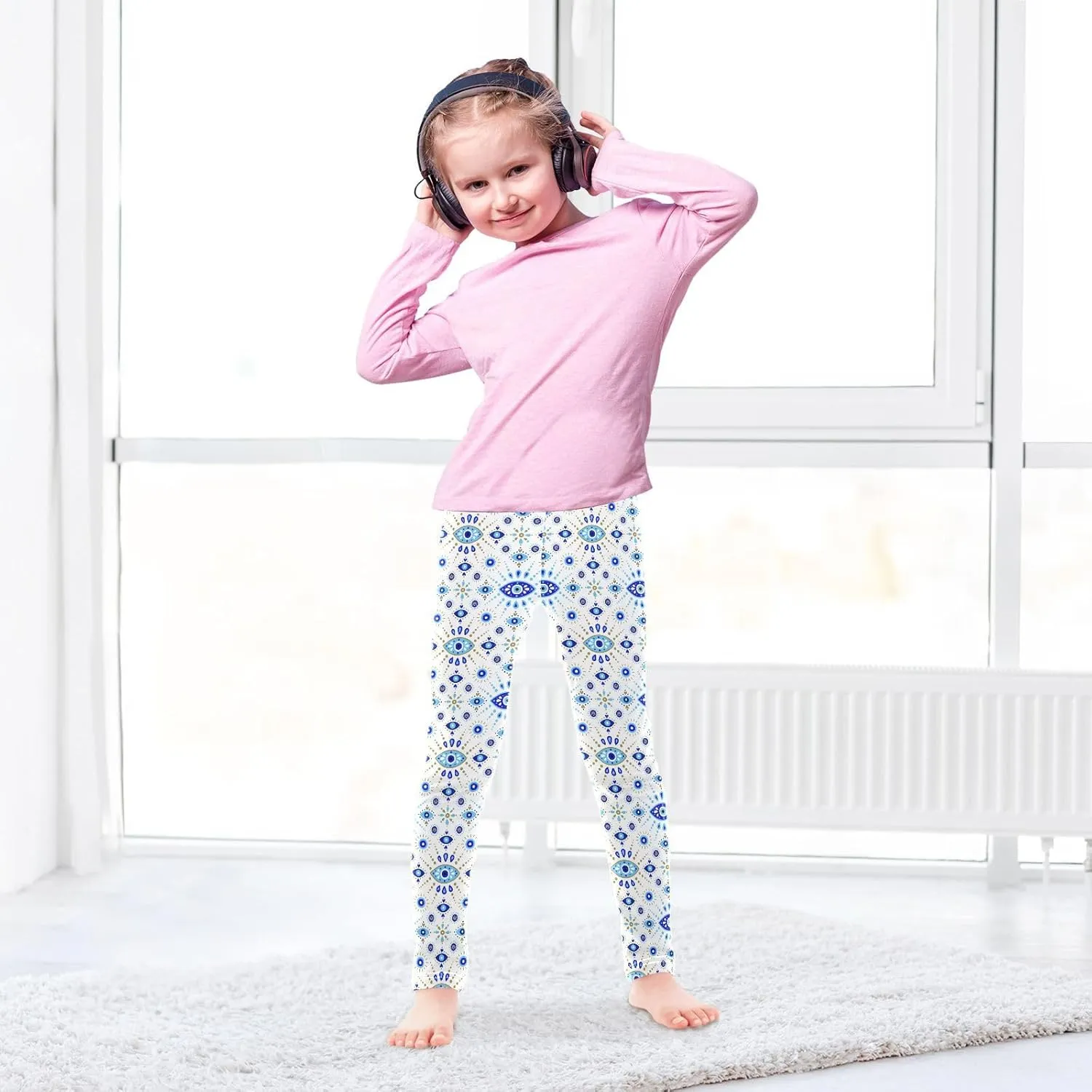 Aslsiy Girls Leggings Toddler Stretch Tights Pants Full Length Dance Yoga Pants Sleep Pants