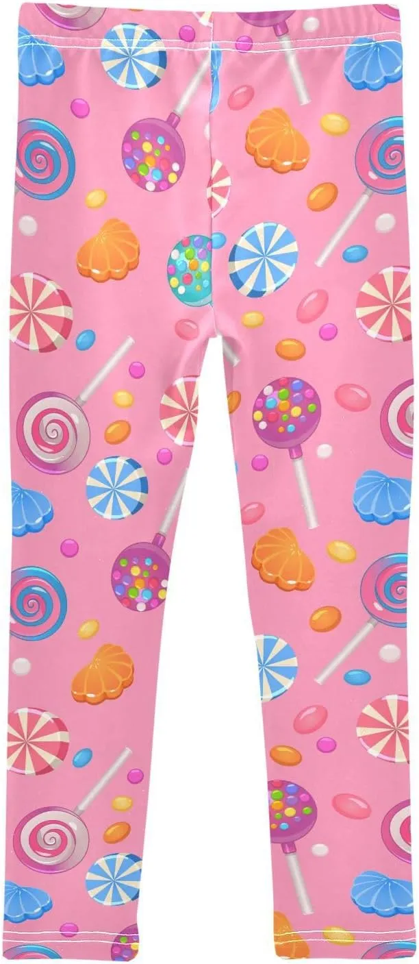 Aslsiy Girls Leggings Toddler Stretch Tights Pants Full Length Dance Yoga Pants Sleep Pants