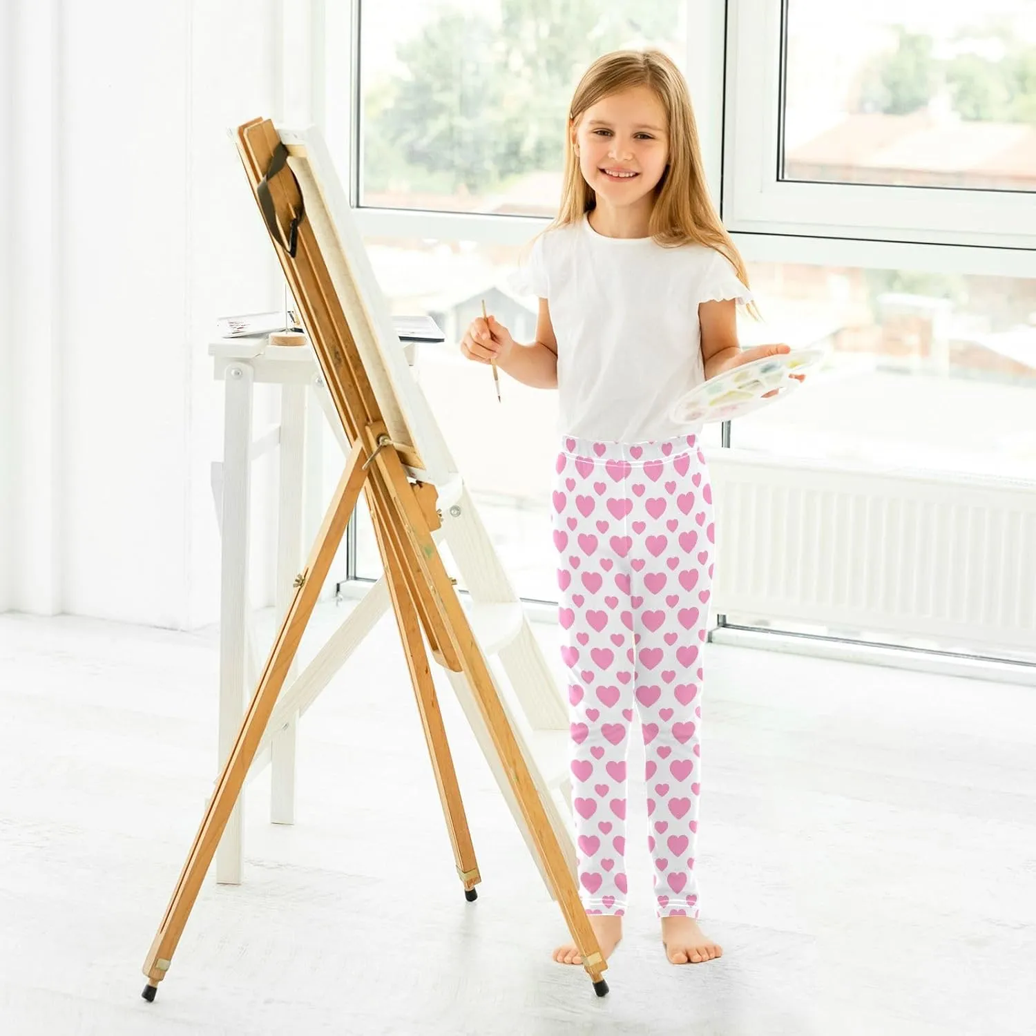 Aslsiy Girls Leggings Toddler Stretch Tights Pants Full Length Dance Yoga Pants Sleep Pants