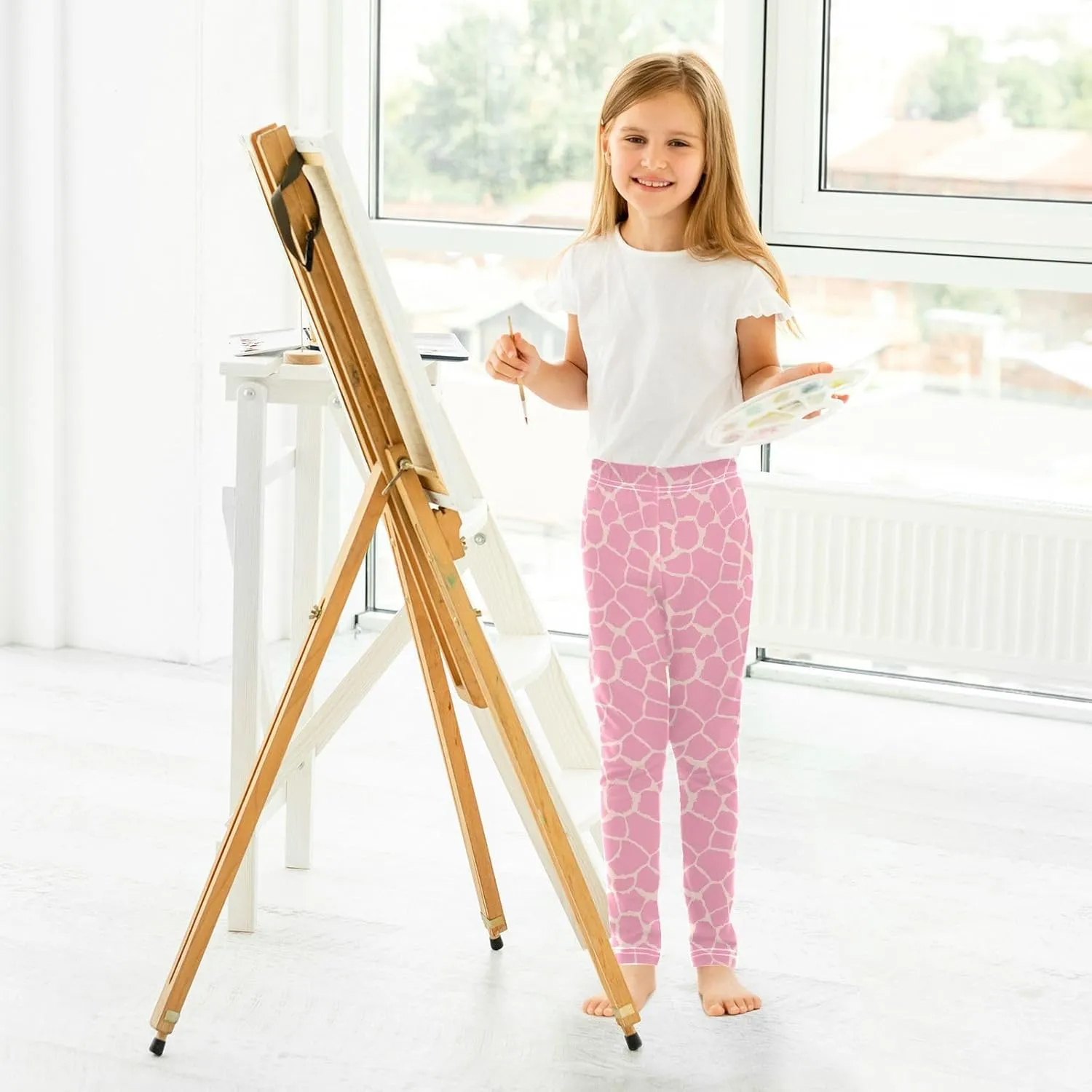 Aslsiy Girls Leggings Toddler Stretch Tights Pants Full Length Dance Yoga Pants Sleep Pants