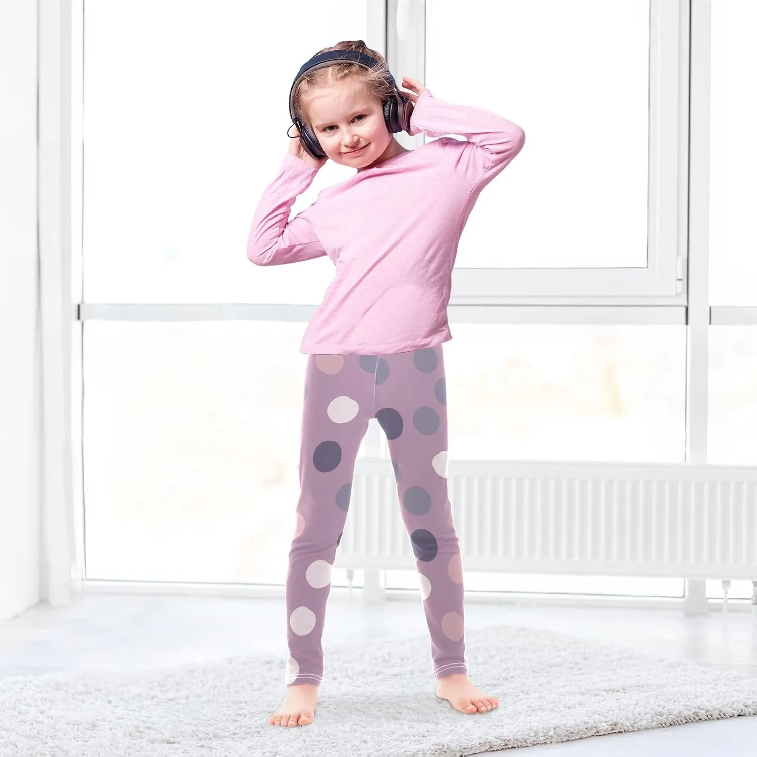 Aslsiy Girls Leggings Toddler Stretch Tights Pants Full Length Dance Yoga Pants Sleep Pants