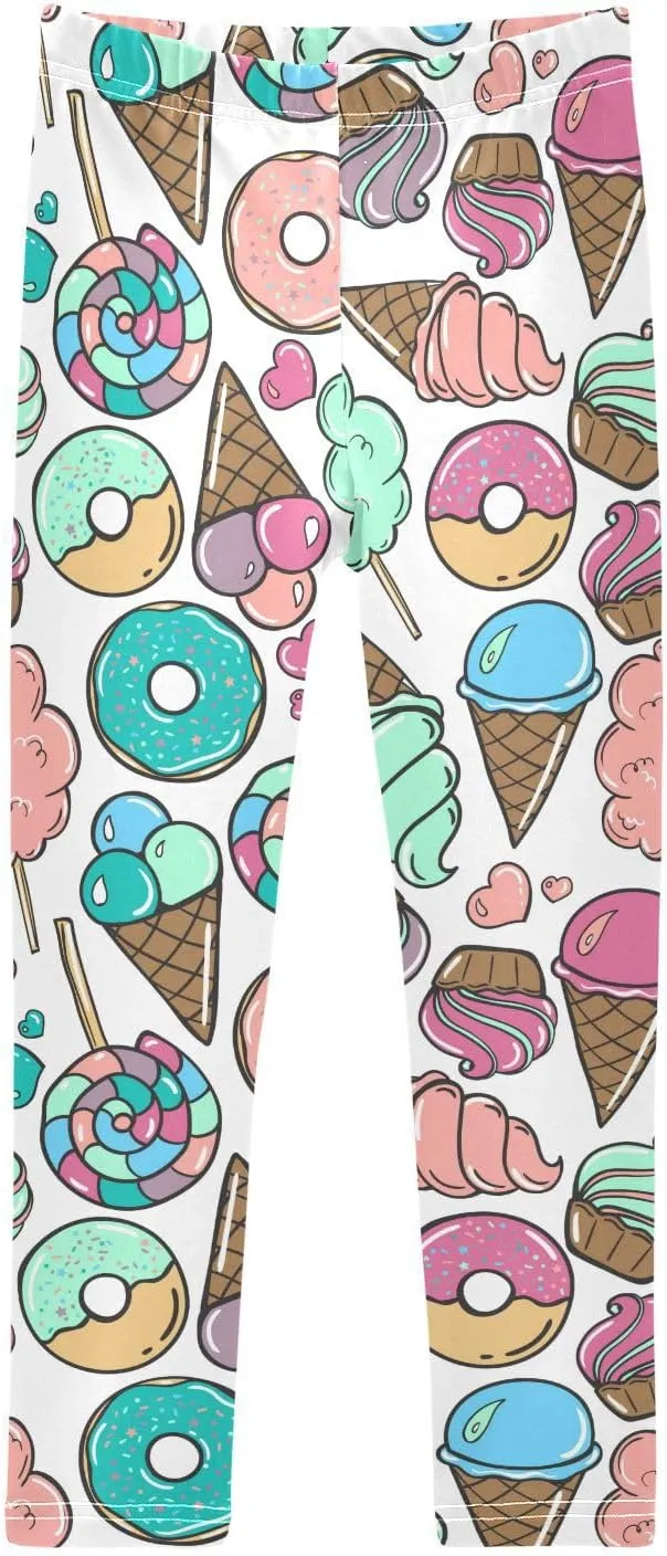 Aslsiy Girls Leggings Toddler Stretch Tights Pants Full Length Dance Yoga Pants Sleep Pants