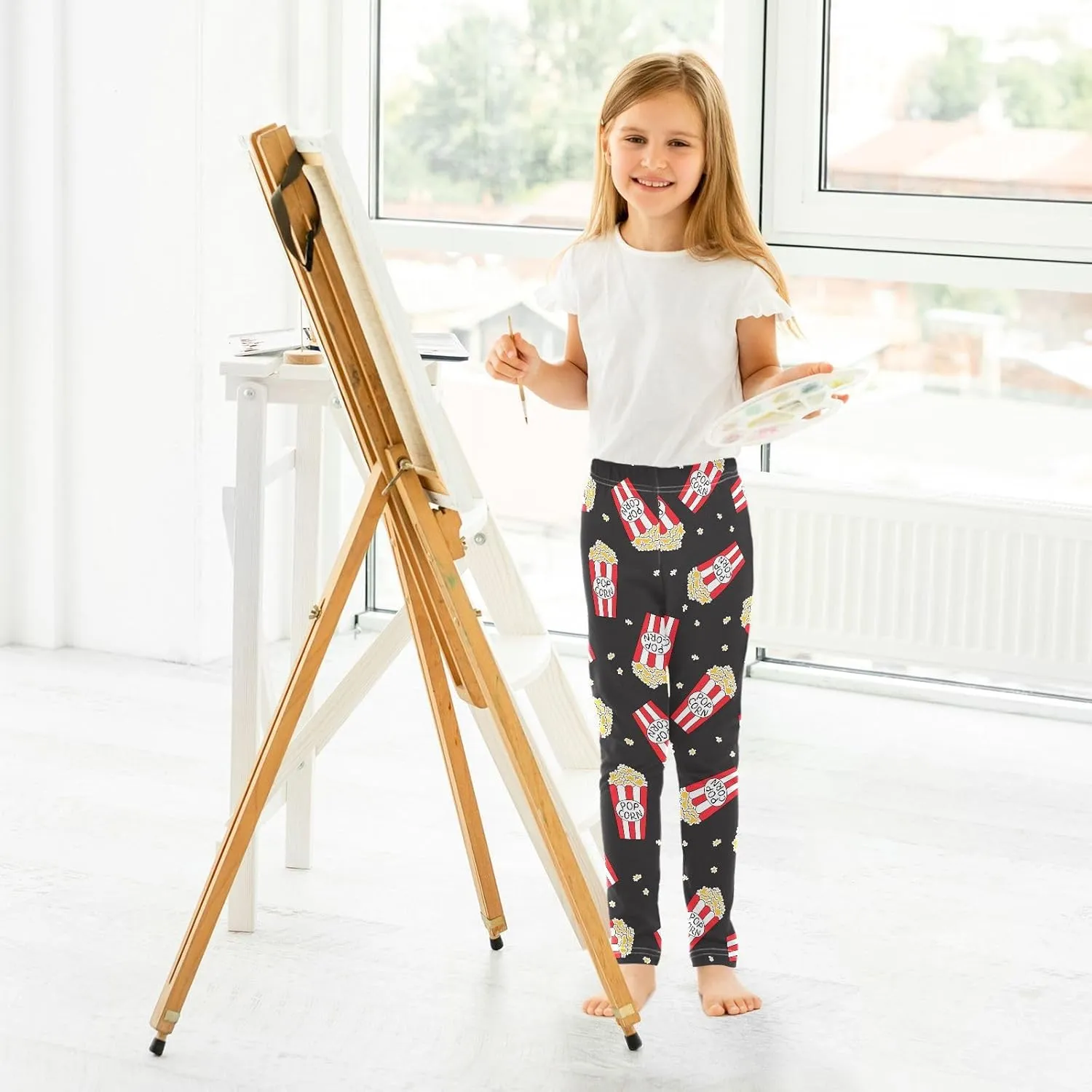 Aslsiy Girls Leggings Toddler Stretch Tights Pants Full Length Dance Yoga Pants Sleep Pants