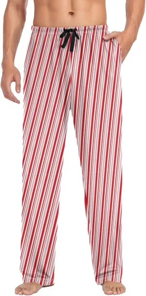 Aslsiy Mens Pajama Pants Pajama Bottoms for Men Sleep Pants Winter Lounge PJ Pants