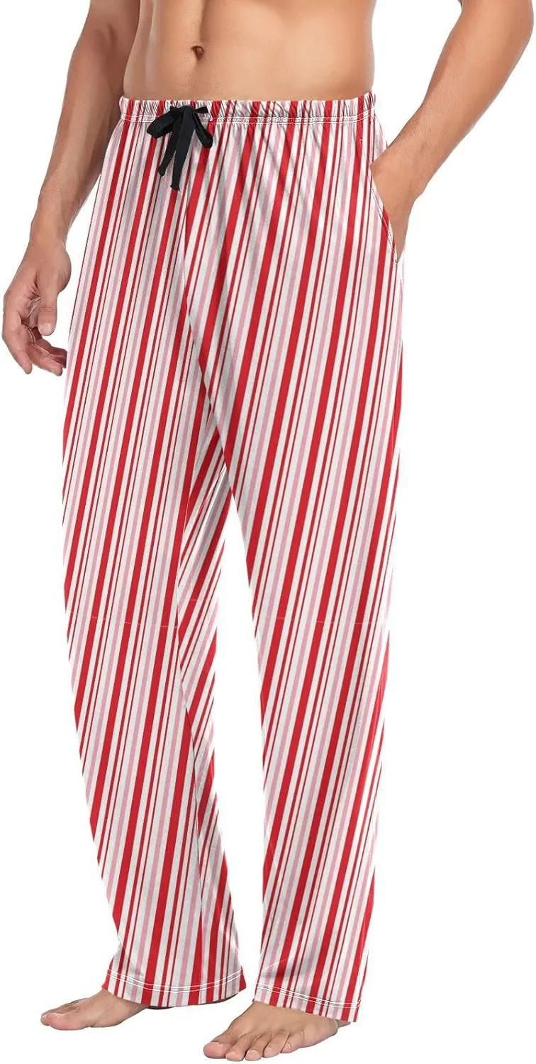 Aslsiy Mens Pajama Pants Pajama Bottoms for Men Sleep Pants Winter Lounge PJ Pants