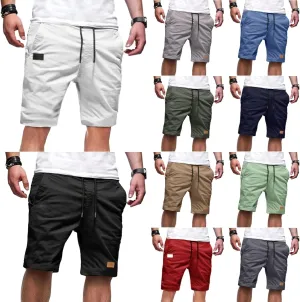 Athletic Shorts for Men Elastic Waist Stretch Casual Summer Shorts Plus Size Baggy Classic Lightweight Chino Beach Pants