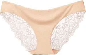 Barely There Bras for Women 4742 Soft Lace Breathable Stretchy Briefs Comfortable Panties Ladies Bikini