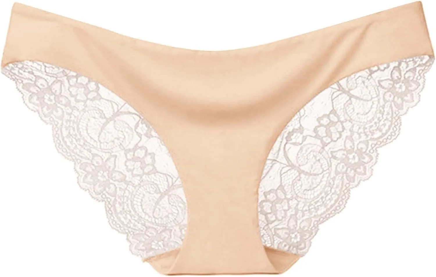 Barely There Bras for Women 4742 Soft Lace Breathable Stretchy Briefs Comfortable Panties Ladies Bikini