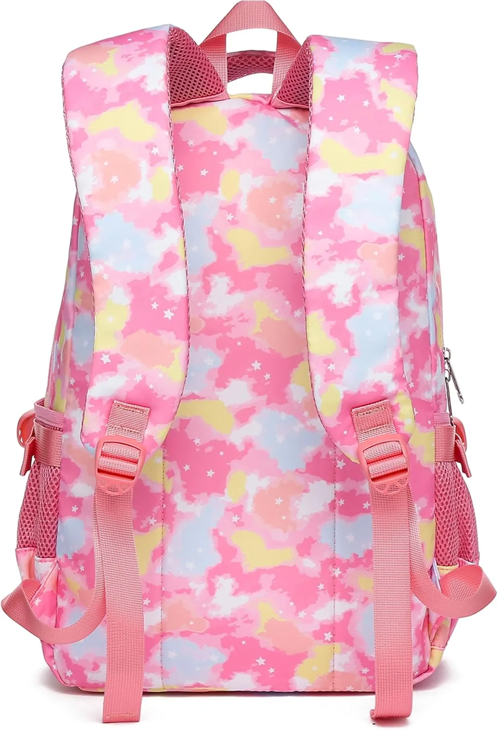 BLUEFAIRY Kids Backpack for Girls School Bookbags for Kindergarten Elementary School Bags for Preschool Cute Book Bags Back to School Gifts 17" Mochila para Niñas de 4 5 6 7 Tie-dye Pink