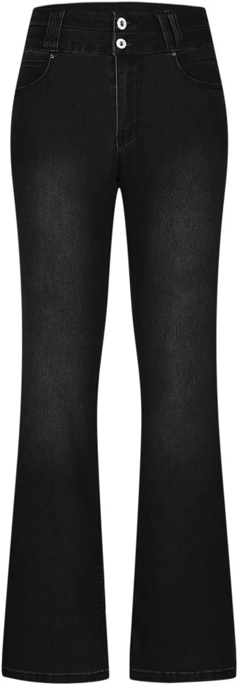 Bootcut Jeans for Women High Waisted Denim Flare Jean Pants Fashion Slim Fit Skinny Denim Pants with Pockets
