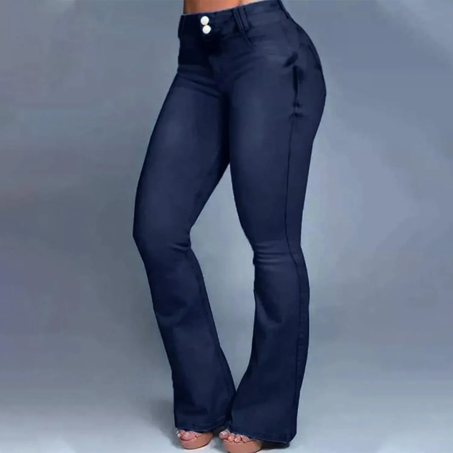 Bootcut Jeans for Women High Waisted Denim Flare Jean Pants Fashion Slim Fit Skinny Denim Pants with Pockets