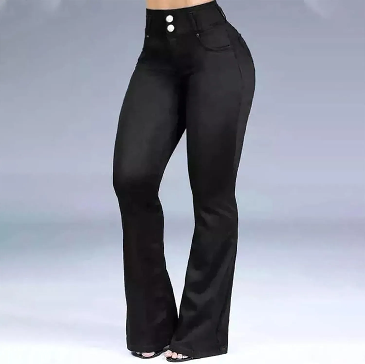 Bootcut Jeans for Women High Waisted Denim Flare Jean Pants Fashion Slim Fit Skinny Denim Pants with Pockets