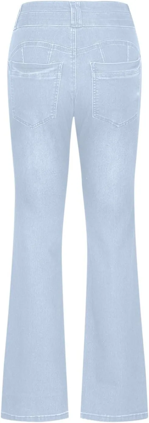 Bootcut Jeans for Women High Waisted Denim Flare Jean Pants Fashion Slim Fit Skinny Denim Pants with Pockets