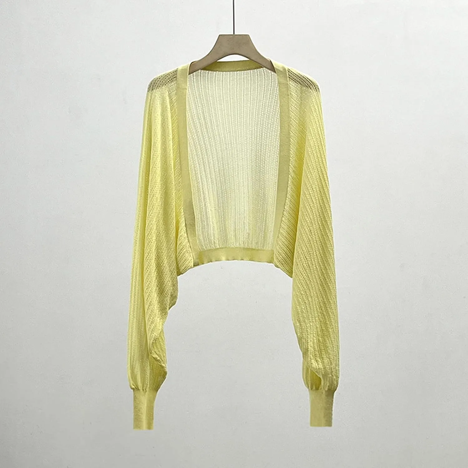 Cardigan for Women Open Front Sun Knit Thin Ice Silk Coat Shawl,Long Sleeve Lightweight Cardigan Bolero Shrug