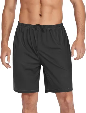 Caribbean Blue Mens Pajama Shorts PJ Sleep Shorts Lounge Shorts Sleepwear with Pockets Men, S