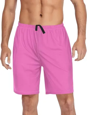 Caribbean Blue Mens Pajama Shorts PJ Sleep Shorts Lounge Shorts Sleepwear with Pockets Men, S