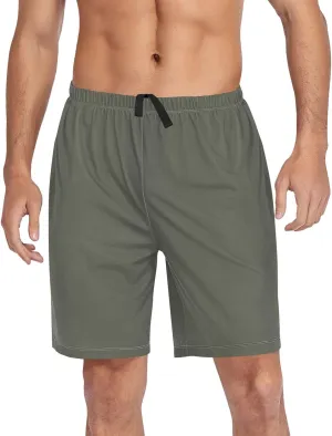 Caribbean Blue Mens Pajama Shorts PJ Sleep Shorts Lounge Shorts Sleepwear with Pockets Men, S