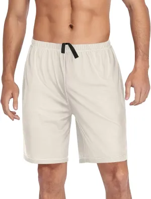 Caribbean Blue Mens Pajama Shorts PJ Sleep Shorts Lounge Shorts Sleepwear with Pockets Men, S