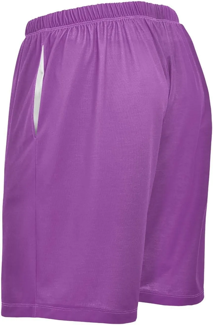 Caribbean Blue Mens Pajama Shorts PJ Sleep Shorts Lounge Shorts Sleepwear with Pockets Men, S