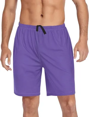 Caribbean Blue Mens Pajama Shorts PJ Sleep Shorts Lounge Shorts Sleepwear with Pockets Men, S