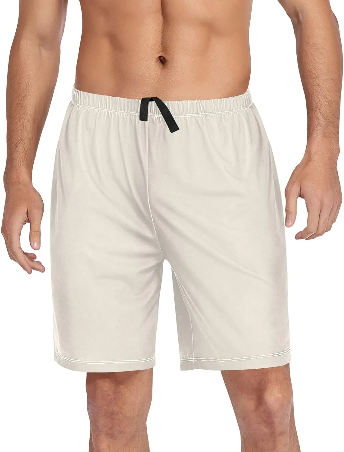 Caribbean Blue Mens Pajama Shorts PJ Sleep Shorts Lounge Shorts Sleepwear with Pockets Men, S