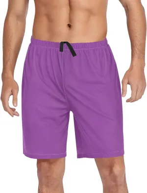 Caribbean Blue Mens Pajama Shorts PJ Sleep Shorts Lounge Shorts Sleepwear with Pockets Men, S