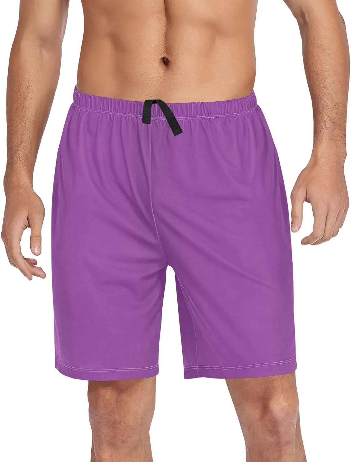 Caribbean Blue Mens Pajama Shorts PJ Sleep Shorts Lounge Shorts Sleepwear with Pockets Men, S