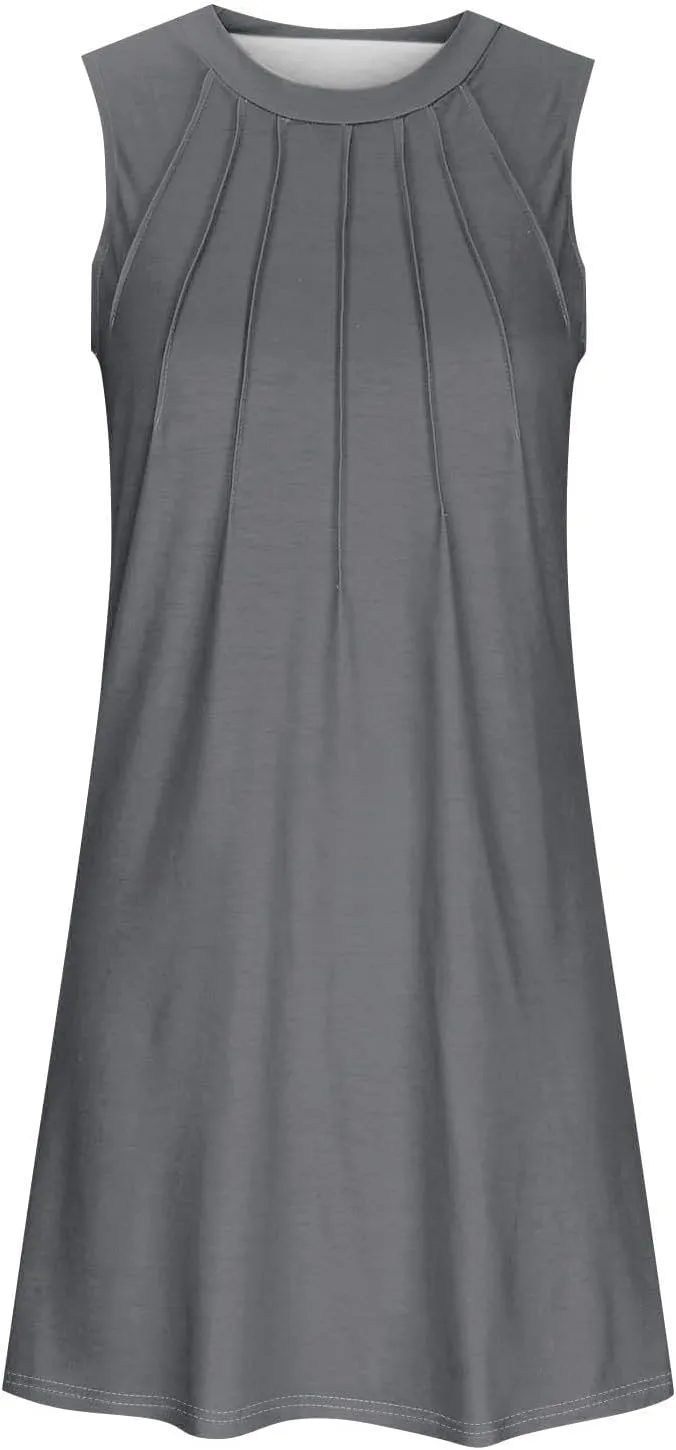 Casual Dresses for Women Fitted Travel V Neck Tank Short Sundresses Petite Church Travel Outfits for Women