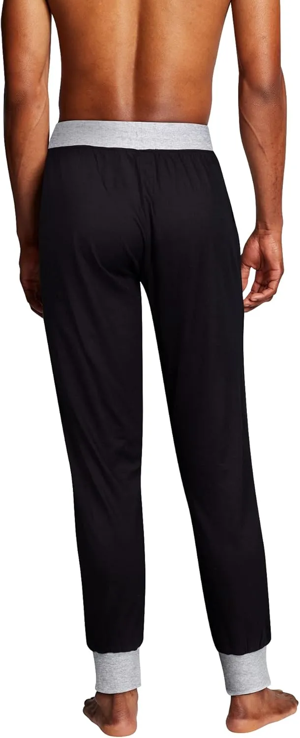Champion Men's Sleep Jogger Pants, Men's Rib Cuff Sleep Pants, Comfortable Lounge Jogger Sweatpants for Men, 29.5" Inseam