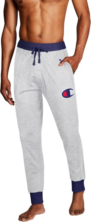 Champion Men's Sleep Jogger Pants, Men's Rib Cuff Sleep Pants, Comfortable Lounge Jogger Sweatpants for Men, 29.5" Inseam