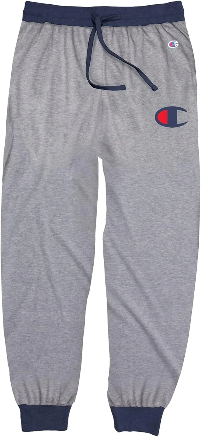 Champion Men's Sleep Jogger Pants, Men's Rib Cuff Sleep Pants, Comfortable Lounge Jogger Sweatpants for Men, 29.5" Inseam