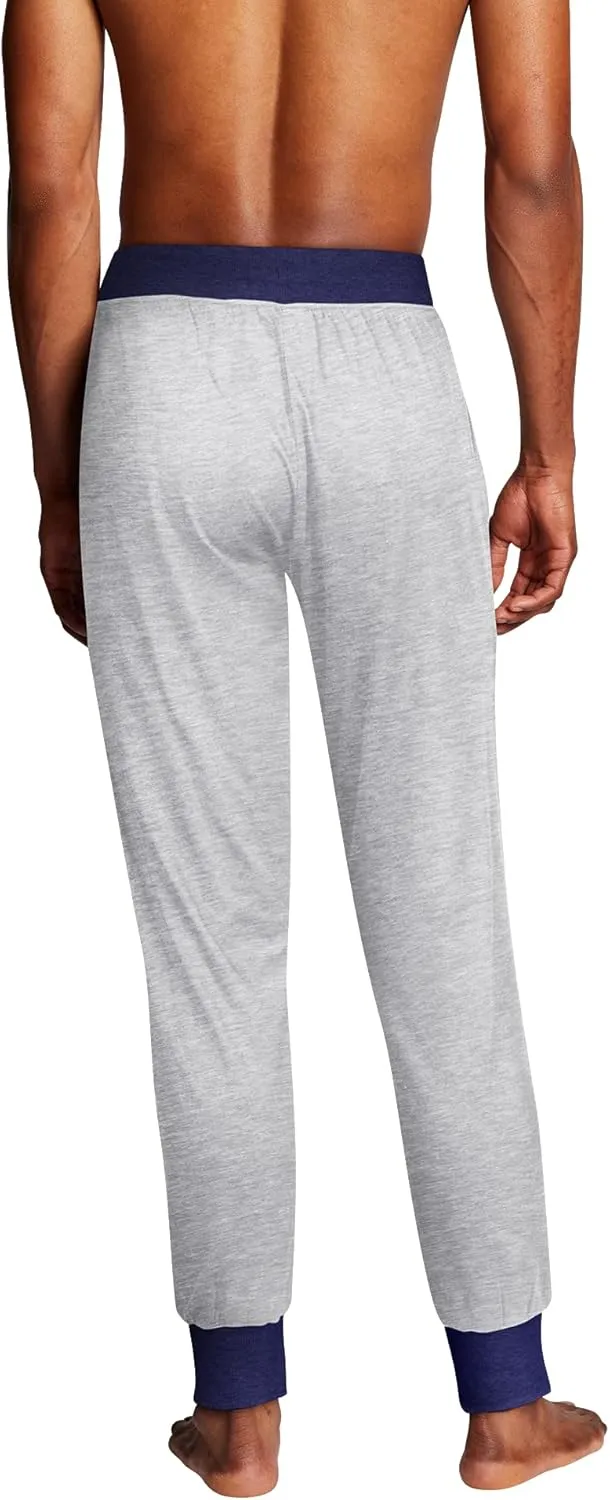 Champion Men's Sleep Jogger Pants, Men's Rib Cuff Sleep Pants, Comfortable Lounge Jogger Sweatpants for Men, 29.5" Inseam
