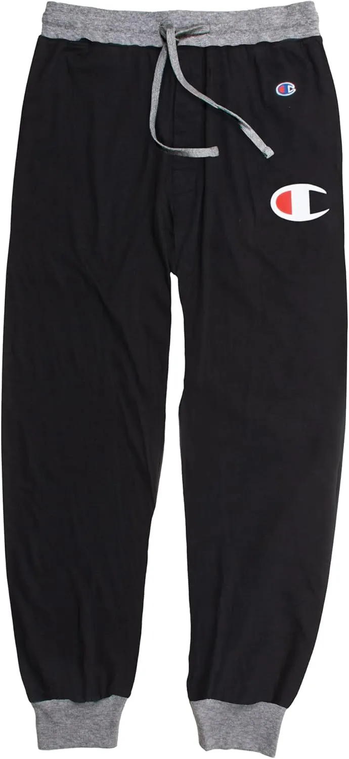 Champion Men's Sleep Jogger Pants, Men's Rib Cuff Sleep Pants, Comfortable Lounge Jogger Sweatpants for Men, 29.5" Inseam