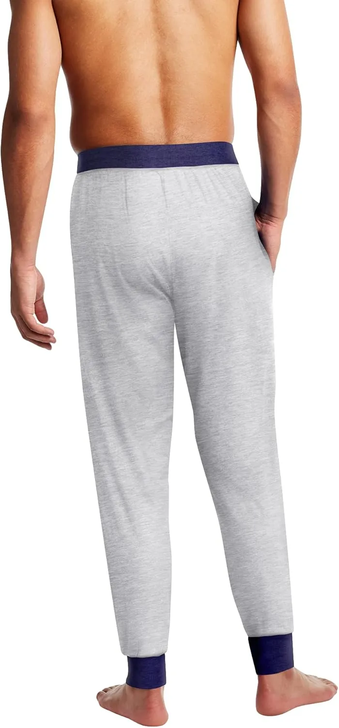 Champion Men's Sleep Jogger Pants, Men's Rib Cuff Sleep Pants, Comfortable Lounge Jogger Sweatpants for Men, 29.5" Inseam