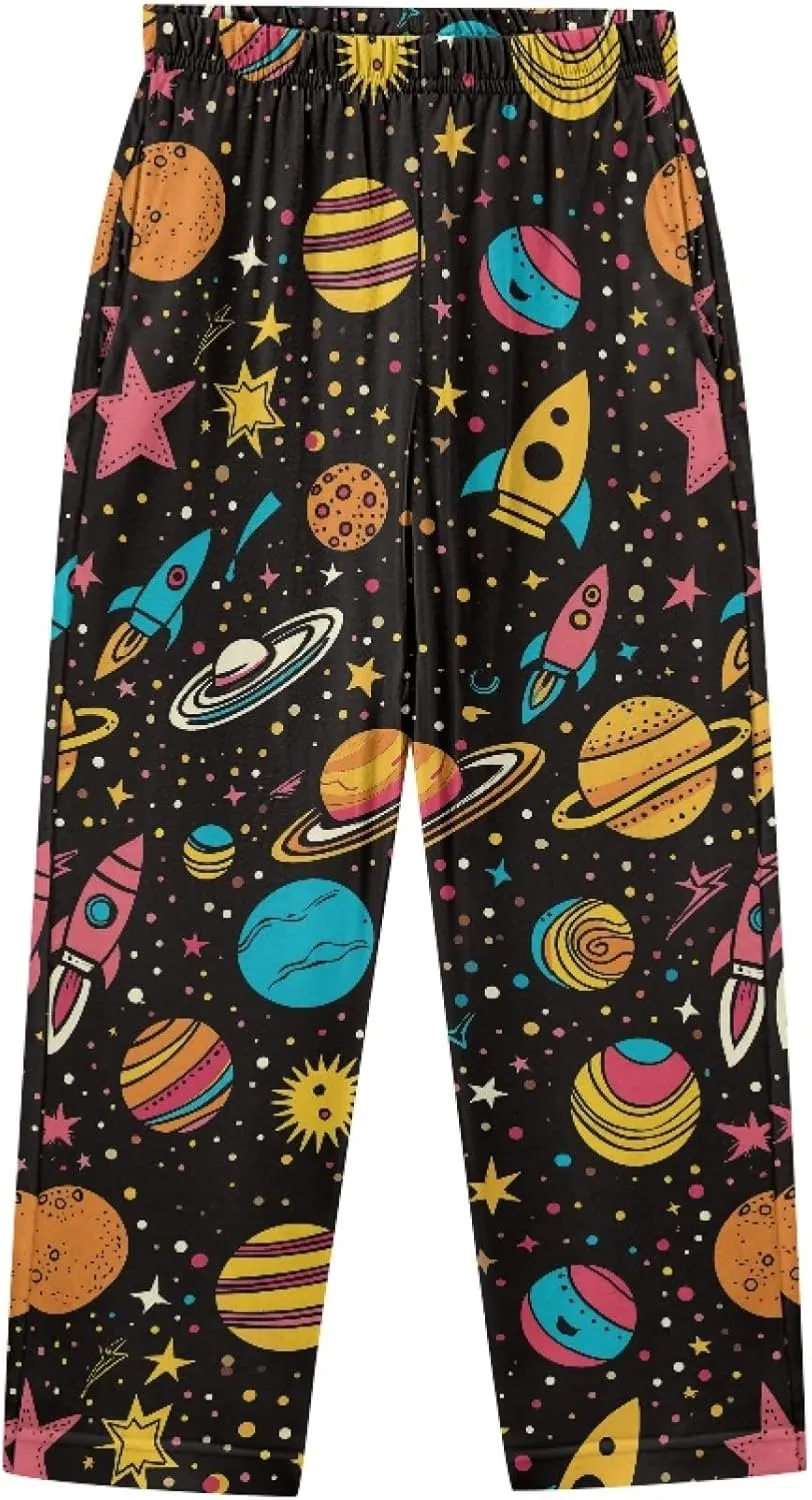 CLOHOMIN Girls Pajama Pants Size 2-15 Years Boys Long Sleep Pants Soft Sleepwear Pants Kids PJ Jogger Pants