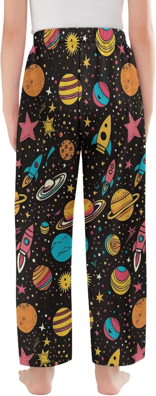 CLOHOMIN Girls Pajama Pants Size 2-15 Years Boys Long Sleep Pants Soft Sleepwear Pants Kids PJ Jogger Pants