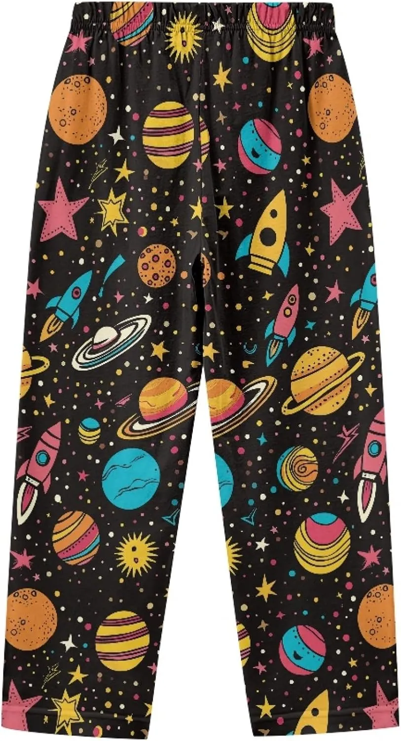 CLOHOMIN Girls Pajama Pants Size 2-15 Years Boys Long Sleep Pants Soft Sleepwear Pants Kids PJ Jogger Pants