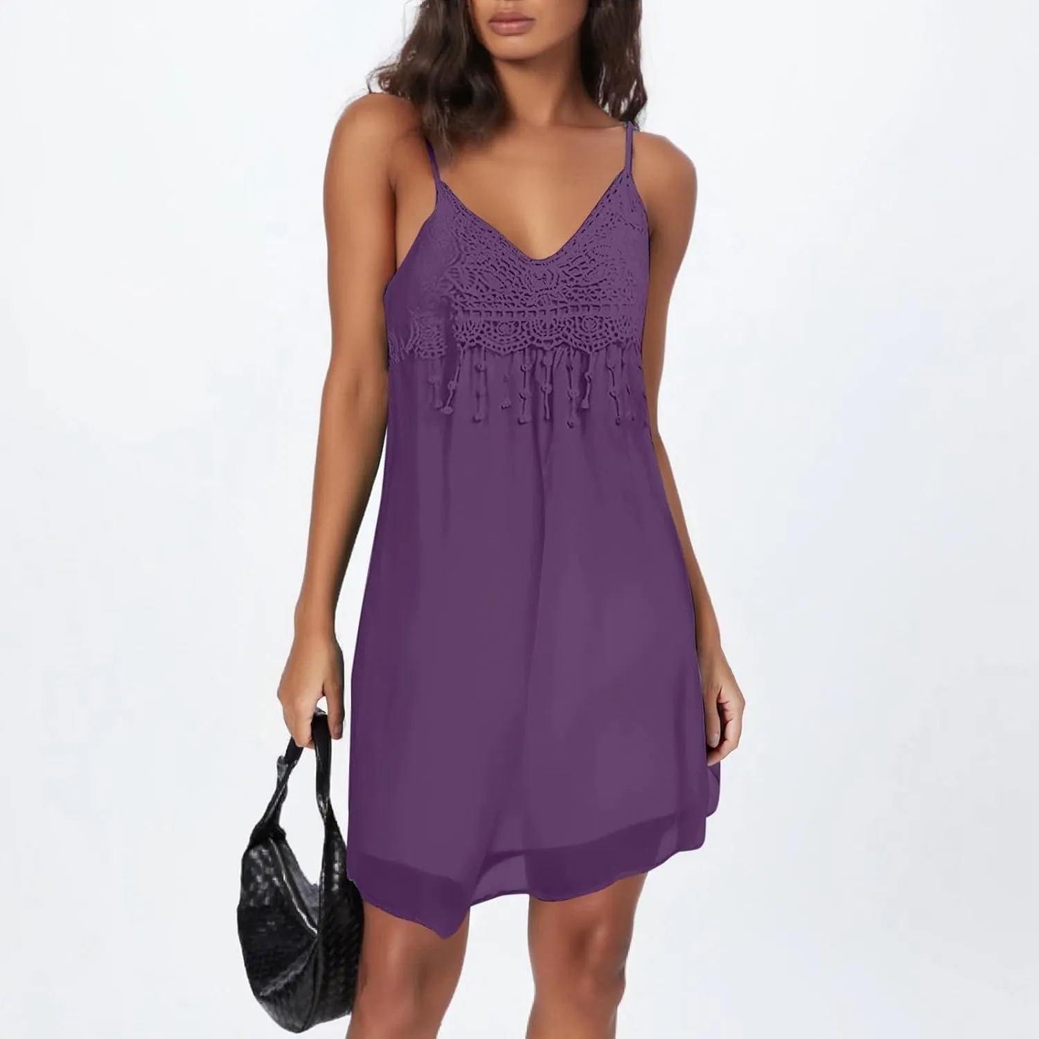 Cruise Dresses for Women 2025 Boho Plus Size Lace Spaghetti Straps Mini Tube Dress Lounge Vacation Summer Sundresses