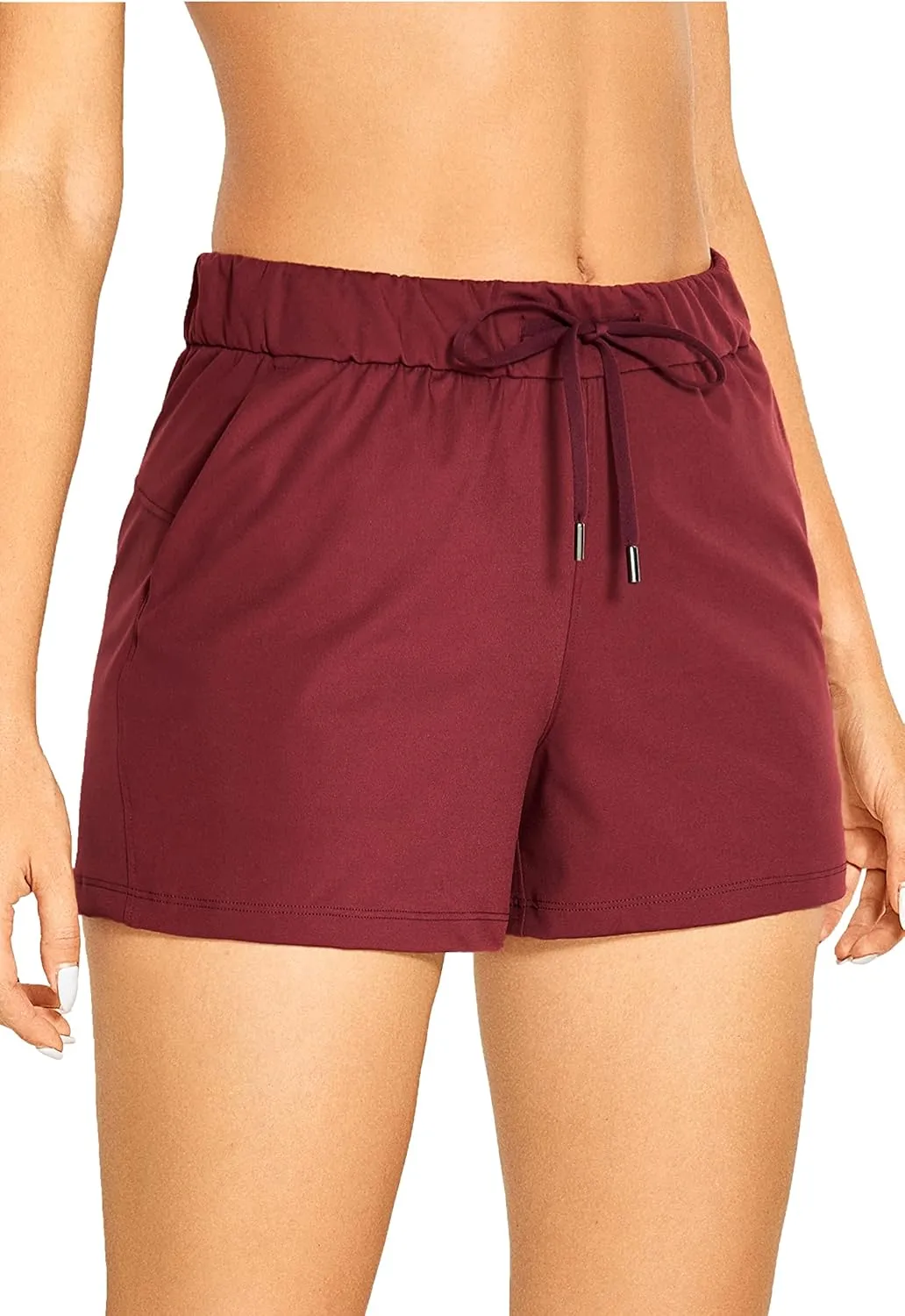 CRZ YOGA Stretch Womens Shorts 3.5'' - Athletic Workout Hiking Shorts for Summer Golf Running Shorts Pockets Dressy Casual