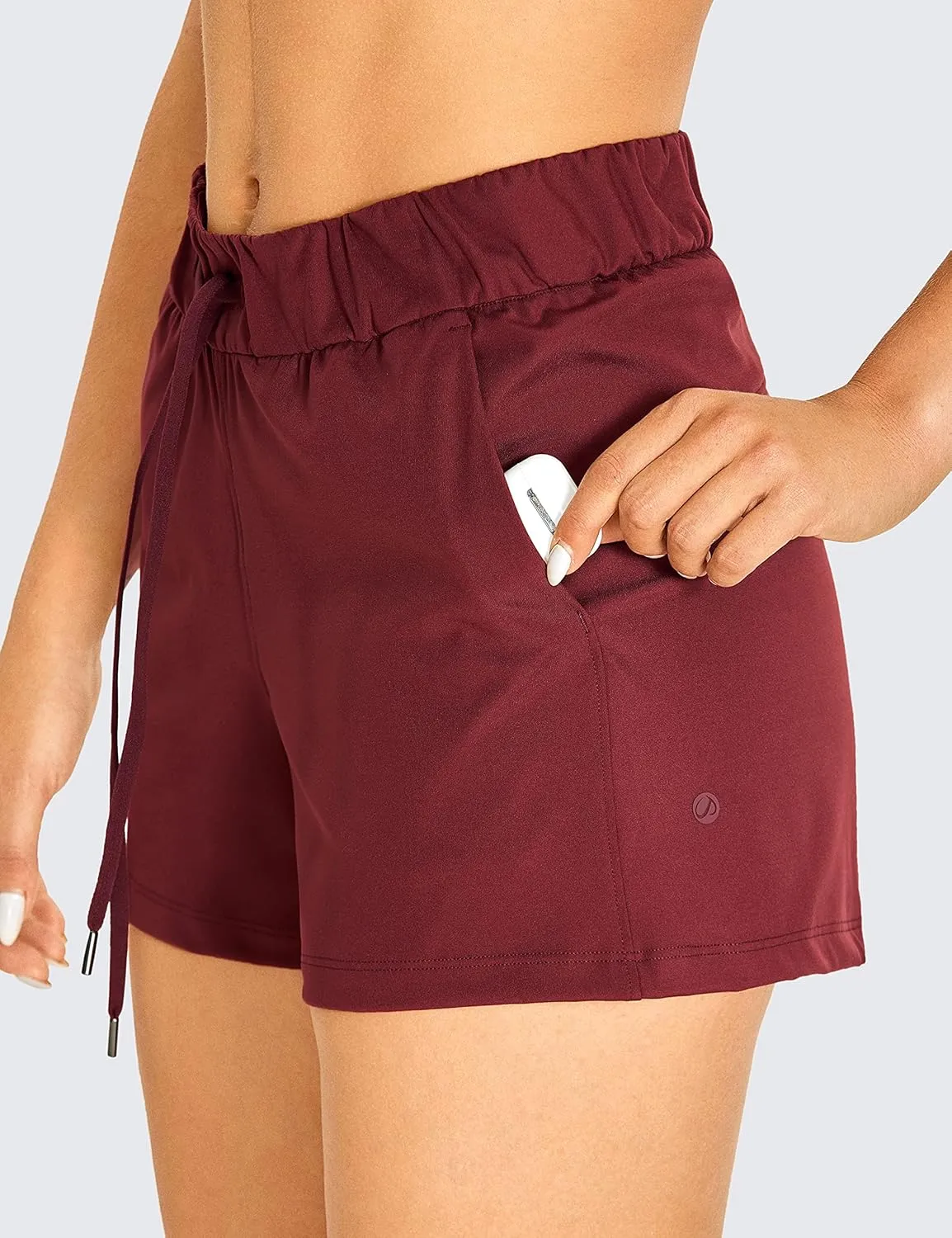 CRZ YOGA Stretch Womens Shorts 3.5'' - Athletic Workout Hiking Shorts for Summer Golf Running Shorts Pockets Dressy Casual
