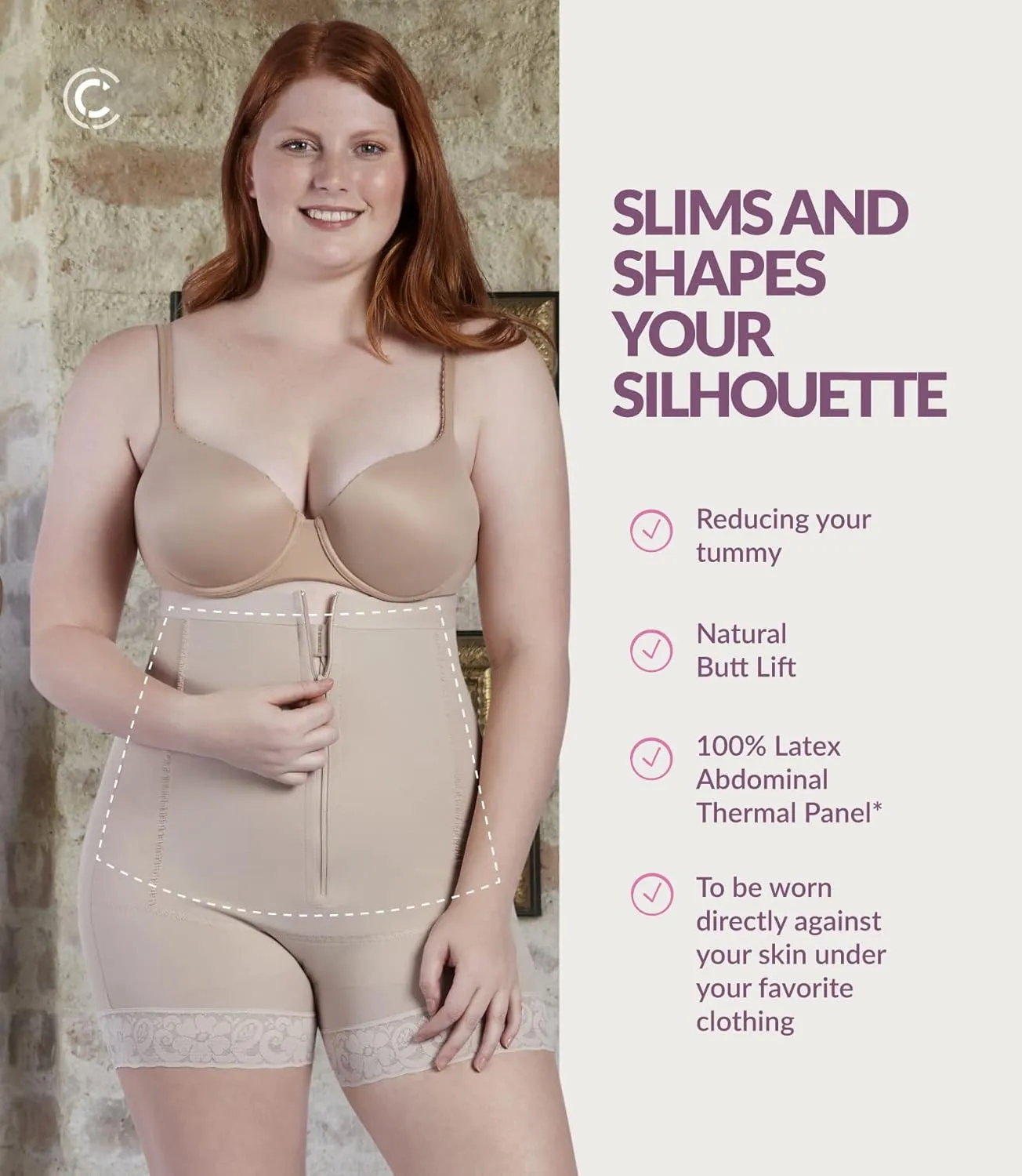 CURVEEZ Shapewear for Women Tummy Control Fajas Colombianas Body Shaper Open Bust Bodysuit for Women Butt Lifter