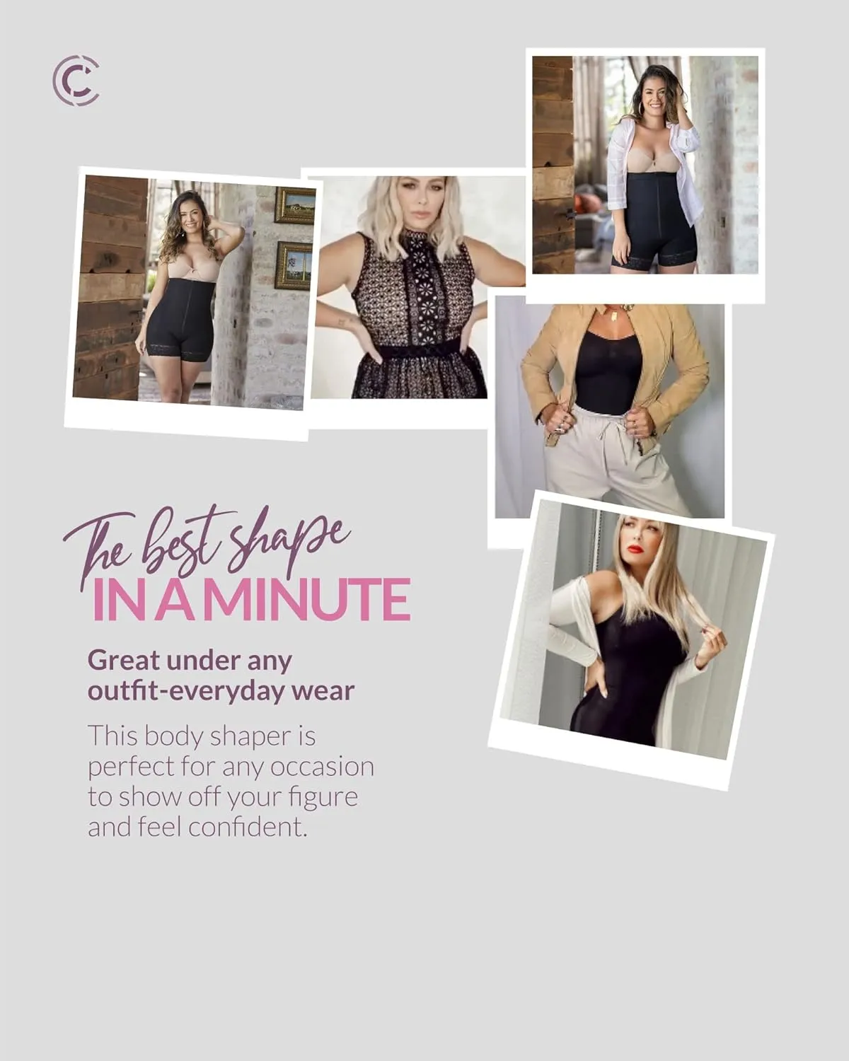 CURVEEZ Shapewear for Women Tummy Control Fajas Colombianas Body Shaper Open Bust Bodysuit for Women Butt Lifter