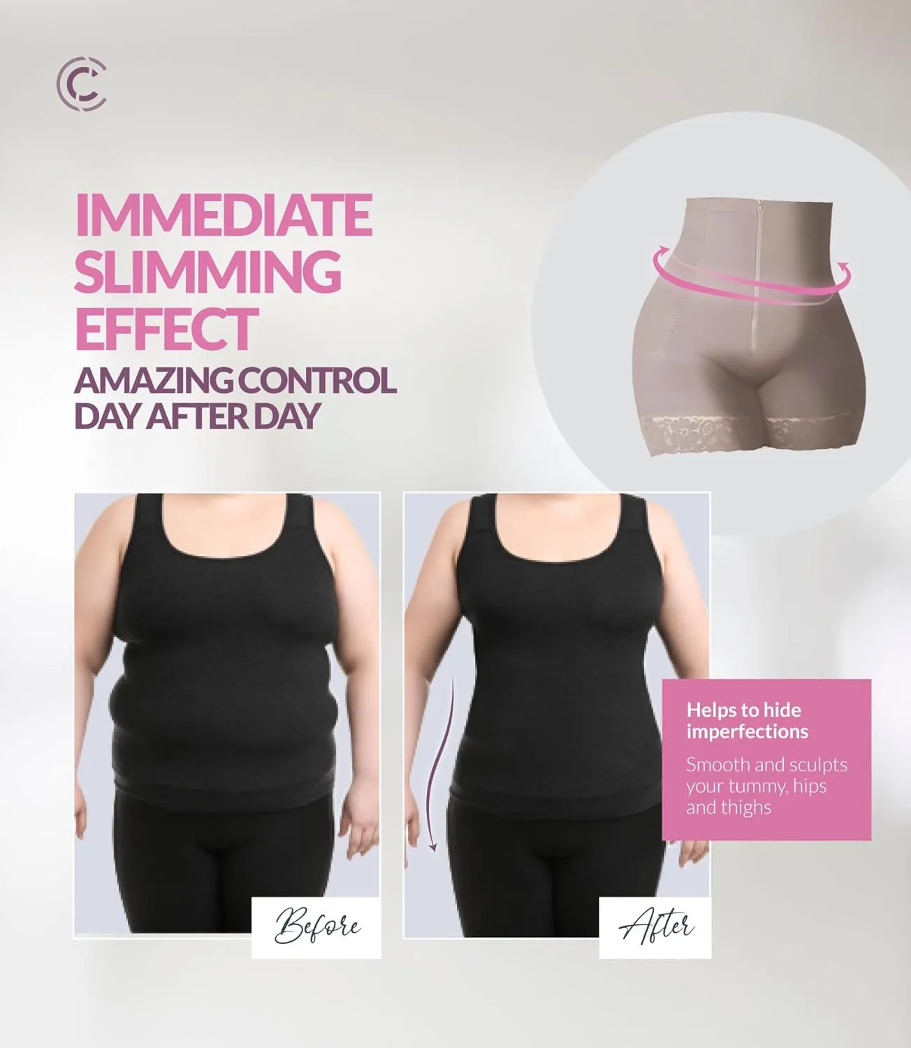 CURVEEZ Shapewear for Women Tummy Control Fajas Colombianas Body Shaper Open Bust Bodysuit for Women Butt Lifter