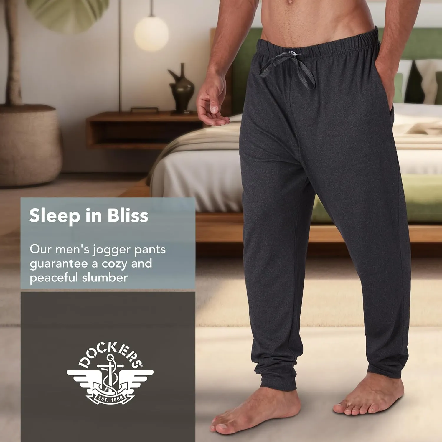 DOCKERS Mens Pajama Pants, Lightweight Lounge Casual Sleep Pants for Men
