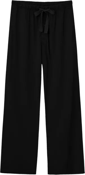 EA'S SECRET Men's 100% Cotton Pajama Bottoms Stretch Waist Soft Drawstring Sleep Lounge Pj Pants with Pockets