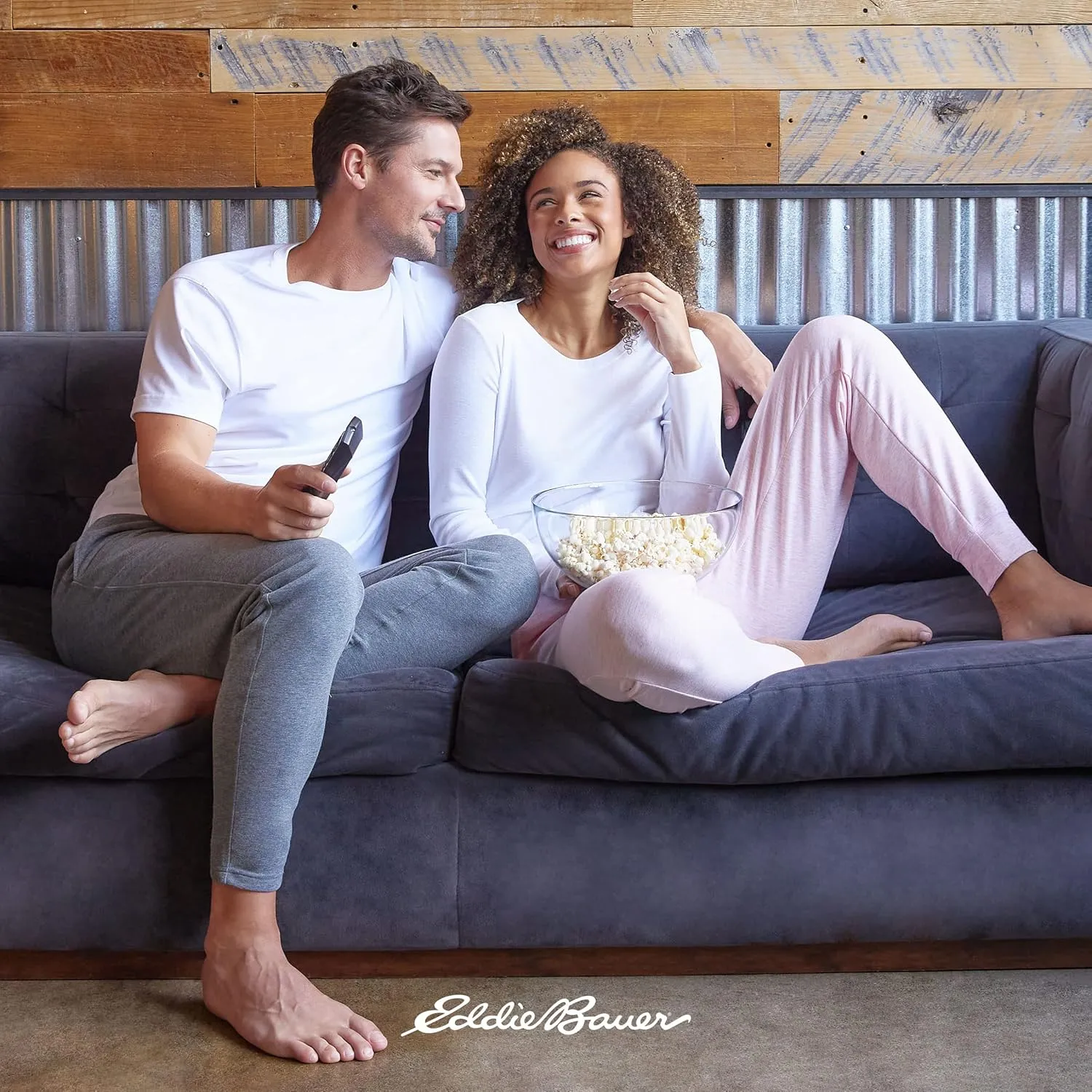 Eddie Bauer 3Pk Mens Pajama Pants - Cotton Knit Mens Lounge Pants with Pockets | Jogger Sleep Pants for Men