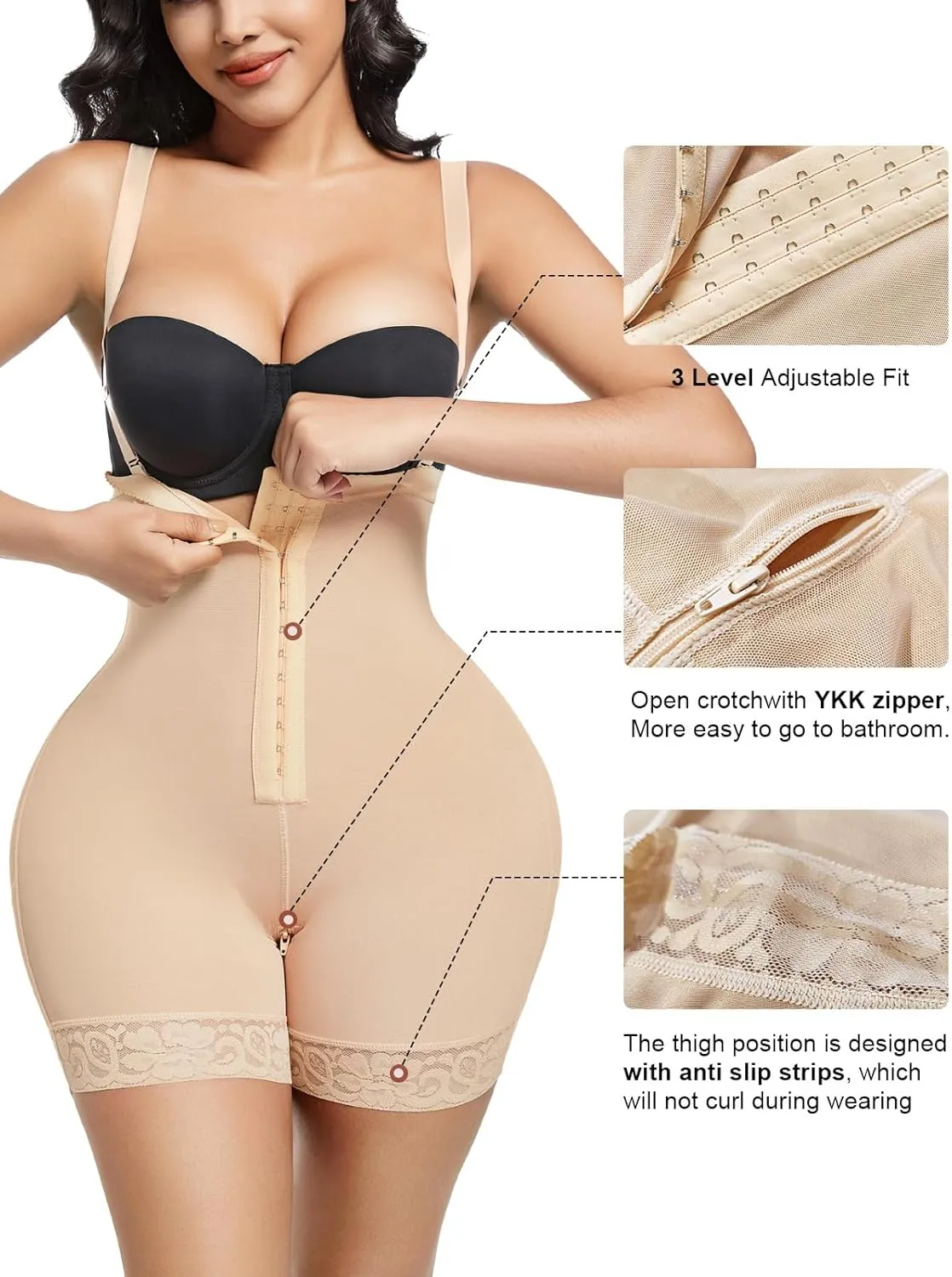 Fajas Colombians Shapewear Tummy Control Post Surgery Compression Garment Waist Shaping Hip Lifter for Women